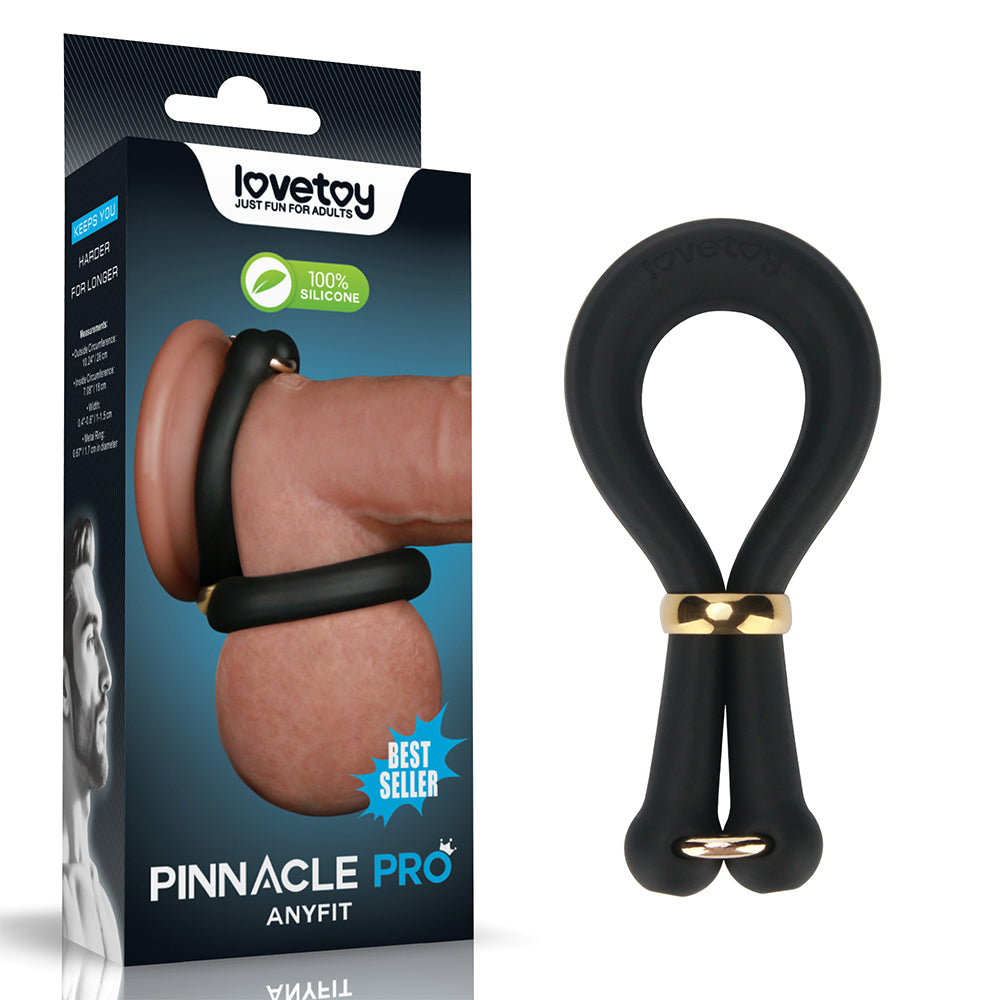 Lovetoy Pinnacle Pro Anyfit Stretcher Adjustable Cock Ring Black Lovetoy Main image