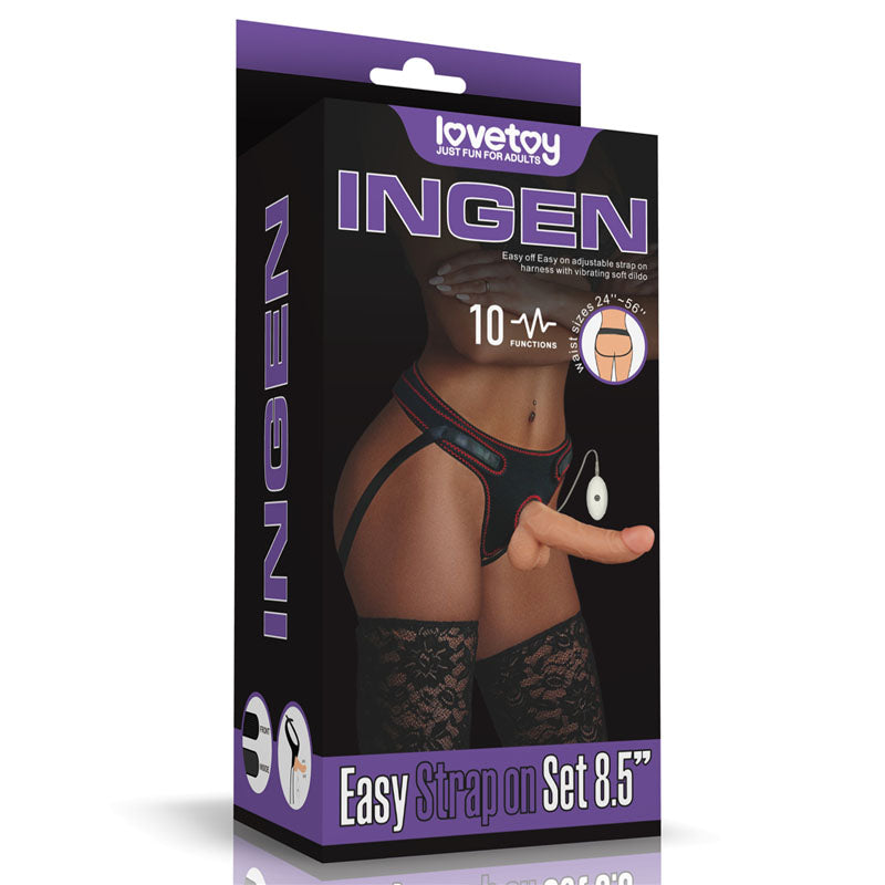 Lovetoy Ingen Vibrating Easy Strap On Set 8.5 Inch Lovetoy