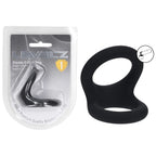 Shots Toys LEVELZ Double O Silicone Cock & Balls Rings Medium Black Shots Toys