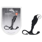 Shots Toys LEVELZ Rippled With Hard Loop Prostate Massager Black Shots Toys