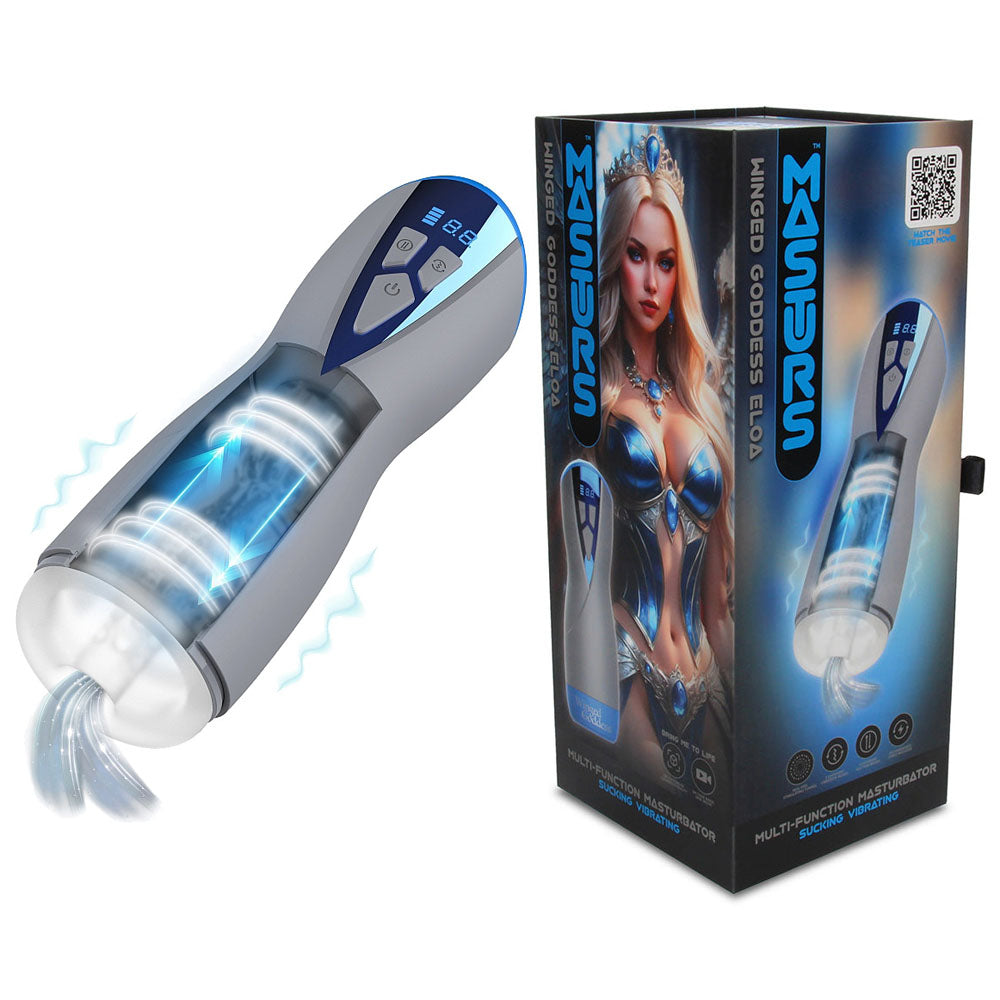 Shots Toys MASTURS Eloa USB Rechargeable Sucking & Vibrating Auto Stroker With Augmented Reality