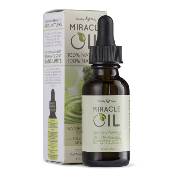 Earthly Body Miracle Skin Soothing Oil With Hemp Seed 30ml Dropper Bottle Earthly Body