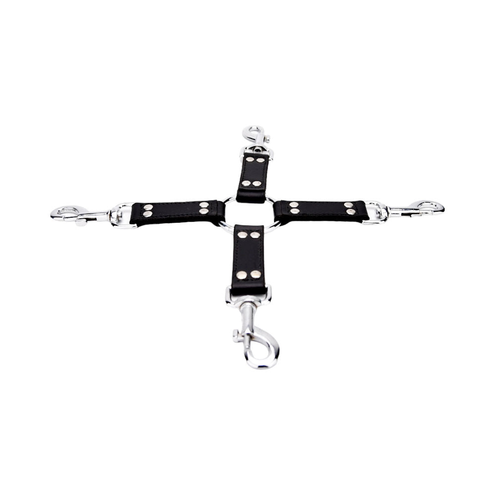 Bound Leather 4 Way Hog Tie Restraint