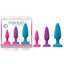 NS Novelties Colours Pleasures Trainer Kit Coloured Butt Plugs Set Of 3 Sizes NS Novelties