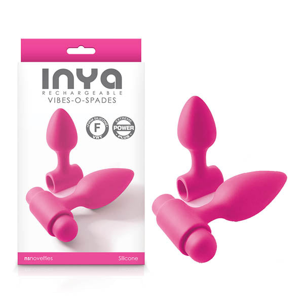 NS Novelties INYA Vibes O Spades Pink Vibrating Butt Plugs Set Of 2 Main image