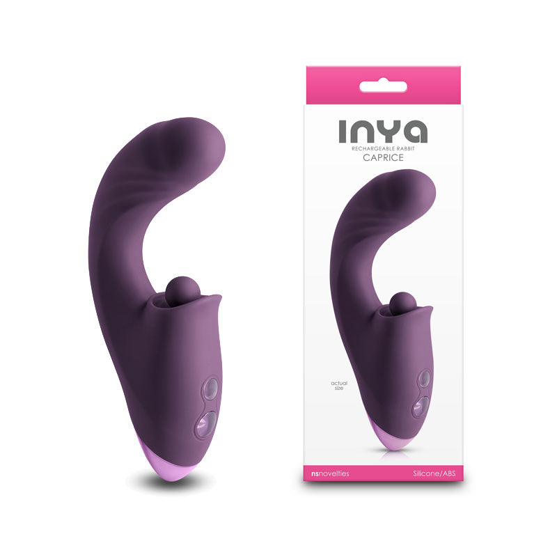 NS Novelties INYA Caprice USB Rechargeable Vibrator With Clitoral Thumper 17.7cm NS Novelties Main image