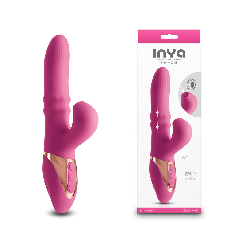 NS Novelties INYA Enamour USB Rechargeable Vibrator With Air Pulse 31.5cm NS Novelties Main image