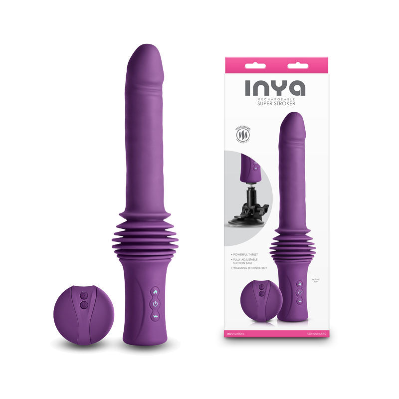NS Novelties INYA Super Stroker USB Rechargeable Thrusting Vibrator With Remote Control & Stand 36.8cm NS Novelties