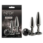 NS Novelties Rear Assets Tapered Trainer Kit Metal Butt Plugs Set Of 2 Sizes NS Novelties