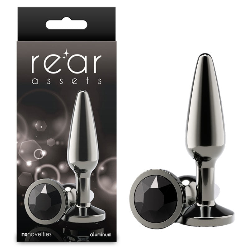 NS Novelties Rear Assets Tapered Medium Butt Plug Gunmetal NS Novelties