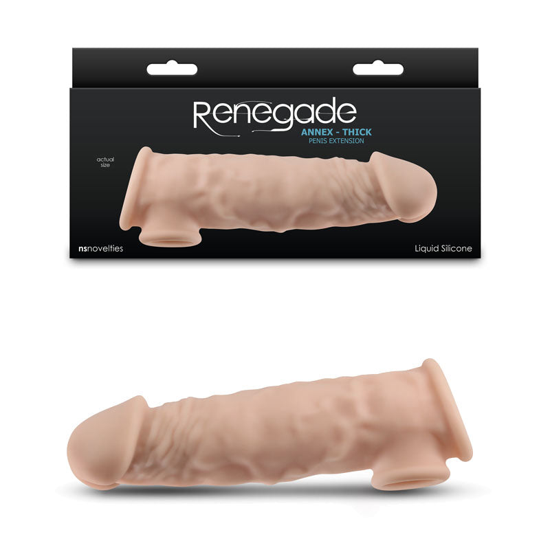 NS Novelties Renegade Annex Thick Penis Extender Sleeve 18.6cm Flesh