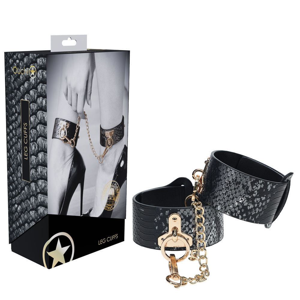 OUCH! Florence Collection - Leg Cuffs - Black Restraints Shots Toys Main image