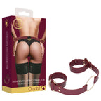 OUCH! Halo Handcuff With Connector Restraint Burgundy Shots Toys