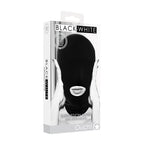 Shots Toys OUCH! Black & White Submission Mask Black Hood Mask