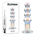 Playboy Pleasure JEWELS BEADS Glass Anal Beads 12cm Clear Playboy Pleasure