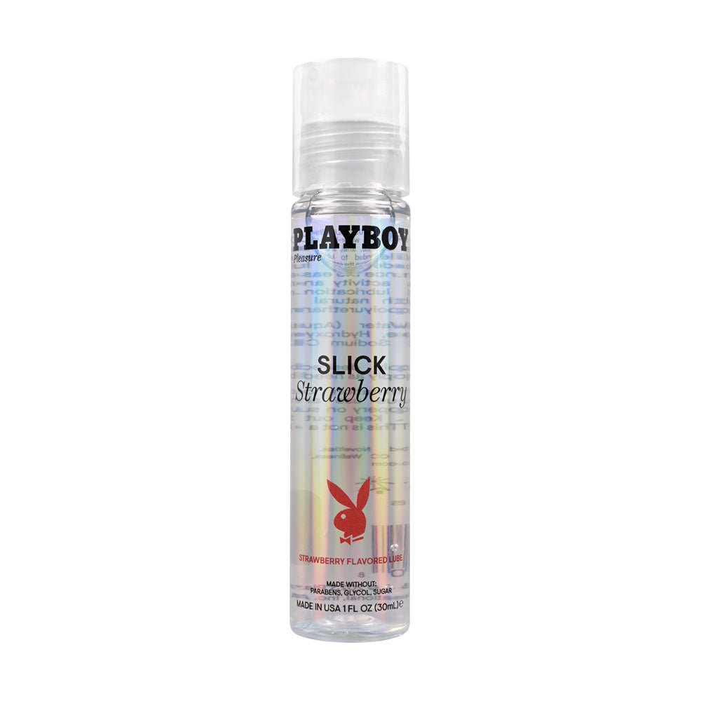 Playboy Pleasure SLICK STRAWBERRY Flavoured Water Based Lubricant Playboy Pleasure