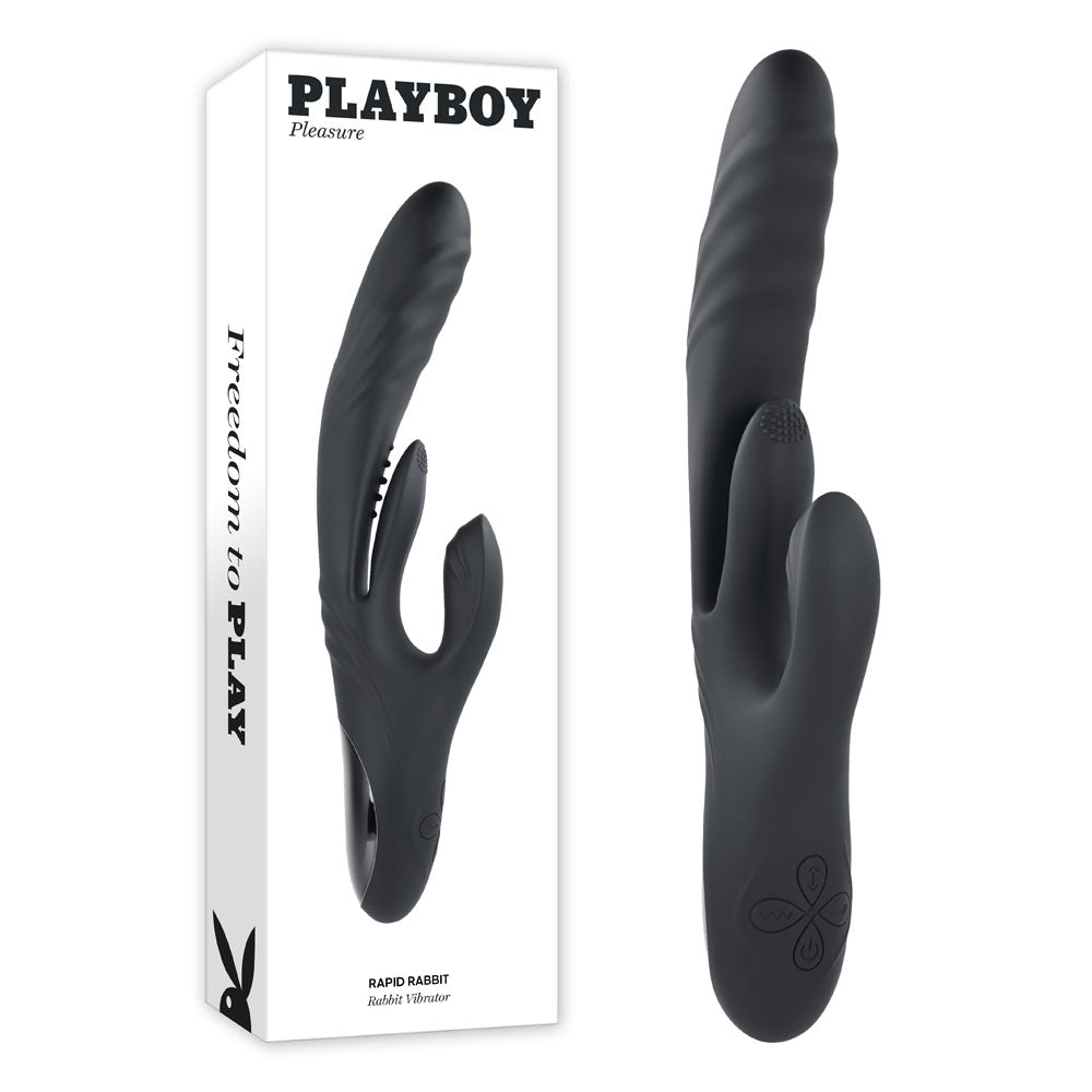 Playboy Pleasure RAPID RABBIT USB Rechargeable Rabbit Vibrator 26.4cm Playboy Pleasure Main image