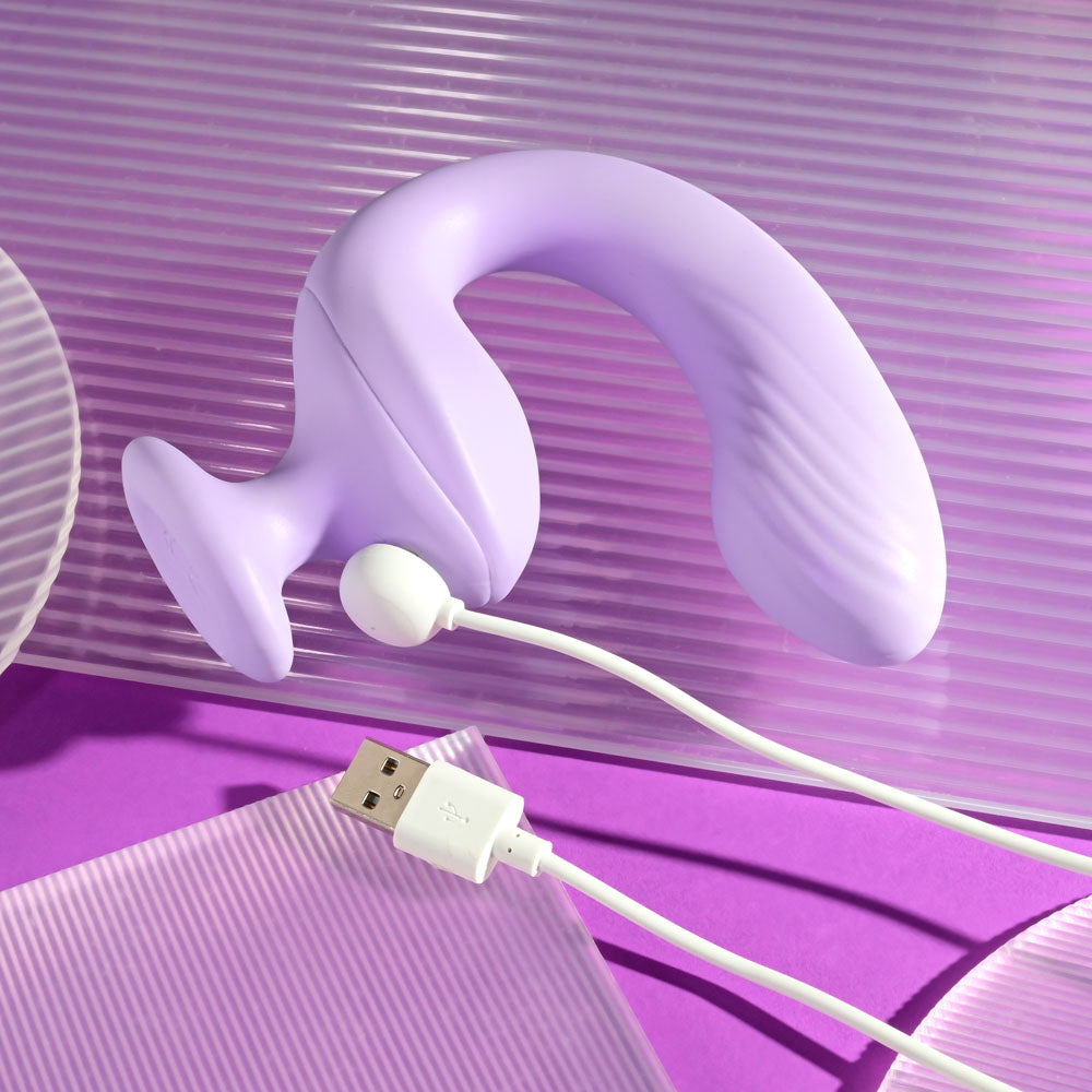 Playboy Pleasure REV ME UP USB Rechargeable Dual Motor Curved Vibrator Playboy Pleasure