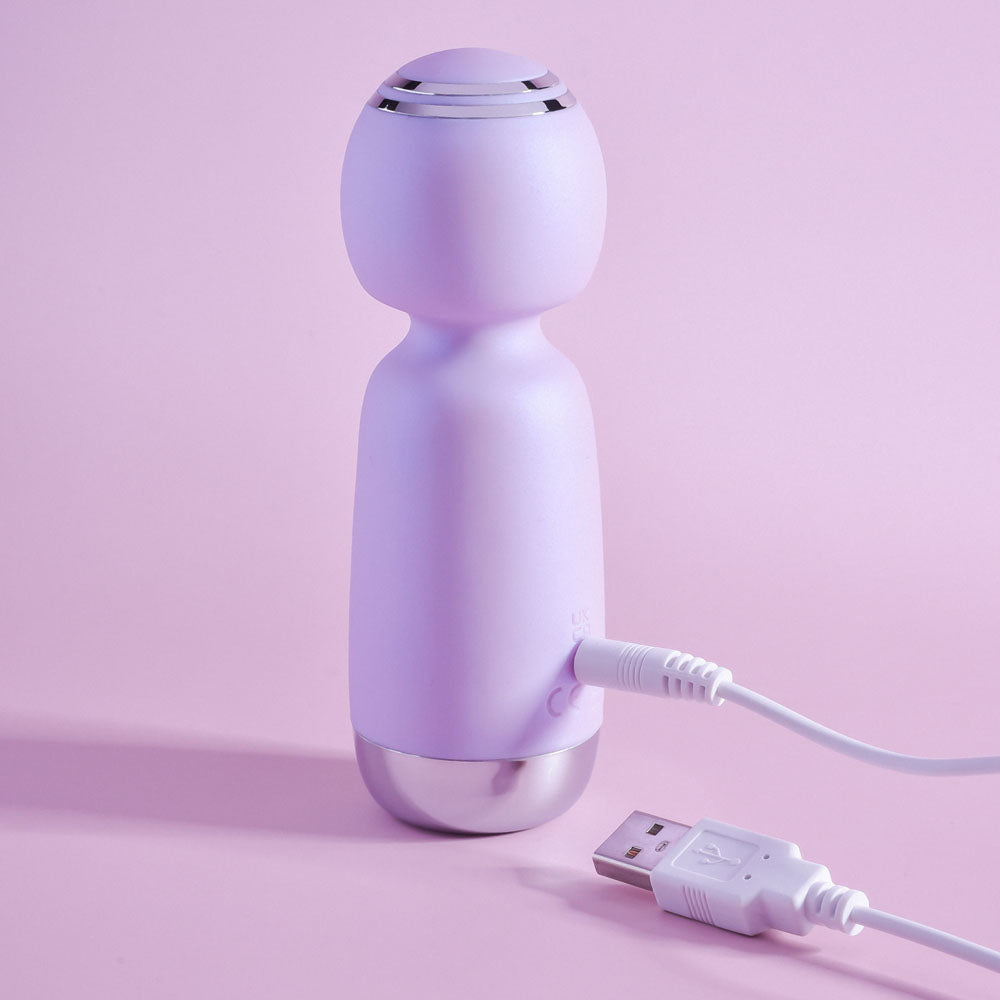 Playboy Pleasure ROYAL MINI USB Rechargeable Mini Wand Vibrator 12.5cm Playboy Pleasure