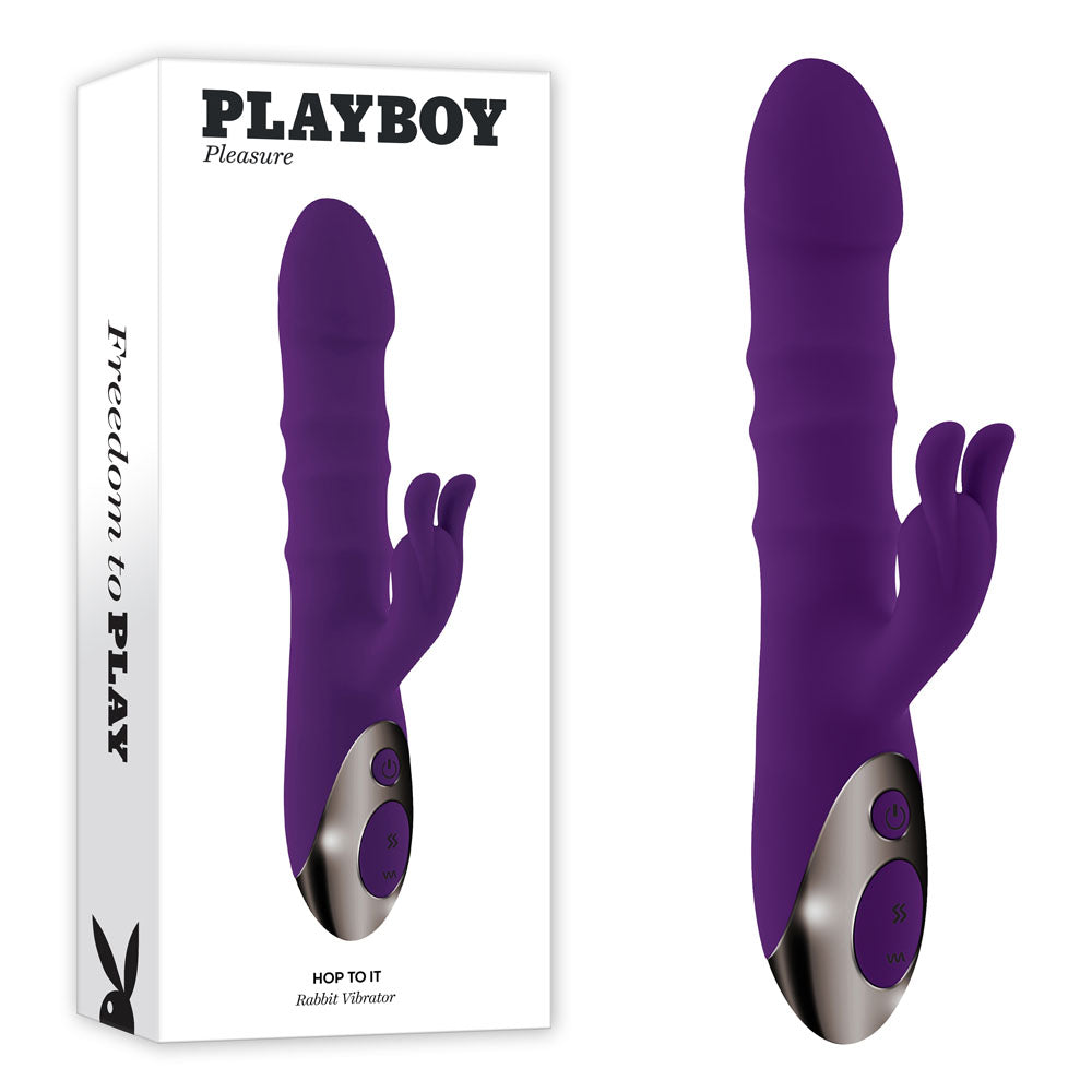 Playboy Pleasure HOP TO IT USB Rechargeable Rabbit Vibrator 23.5cm Playboy Pleasure Main image