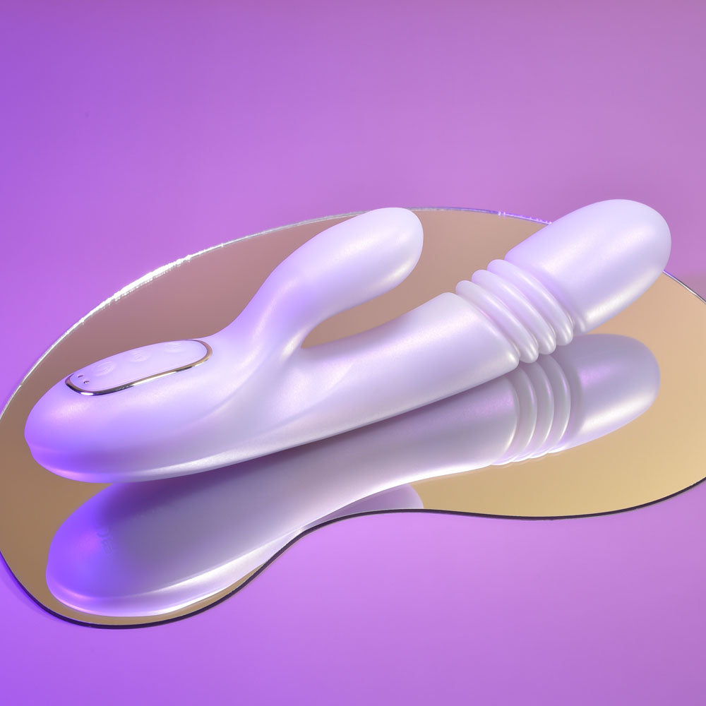 Playboy Pleasure BUMPING BUNNY USB Rechargeable Thrusting & Warming Rabbit Vibrator 22.9cm Playboy Pleasure