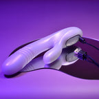 Playboy Pleasure BUMPING BUNNY USB Rechargeable Thrusting & Warming Rabbit Vibrator 22.9cm Playboy Pleasure