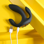 Playboy Pleasure TRIPLE THREAT USB Rechargeable Triple Probe Vibrator Playboy Pleasure