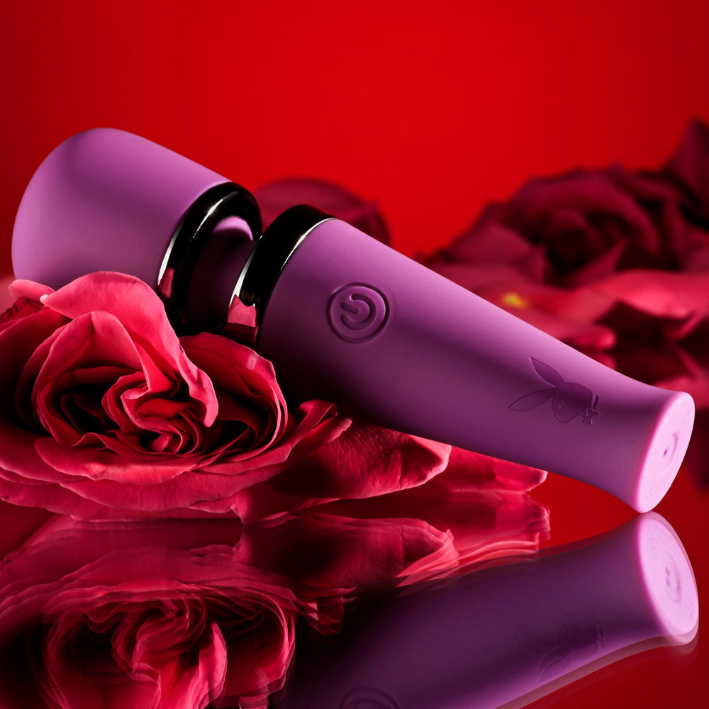 Playboy Pleasure MIC DROPUSB Rechargeable Vibrating Mini Massage Wand Playboy Pleasure