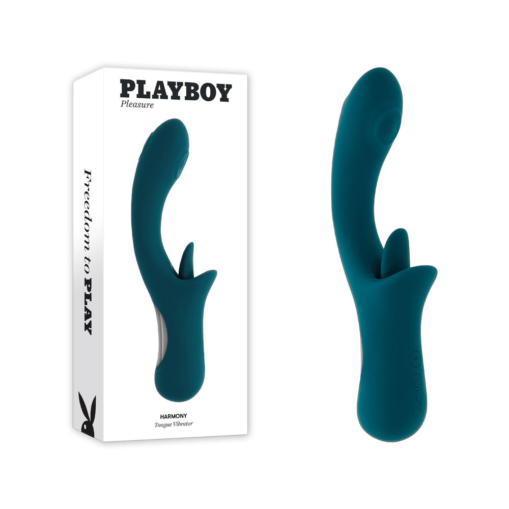 Playboy Pleasure HARMONY USB Rechargeable Vibrator With Clitoral Flicker Playboy Pleasure Main image