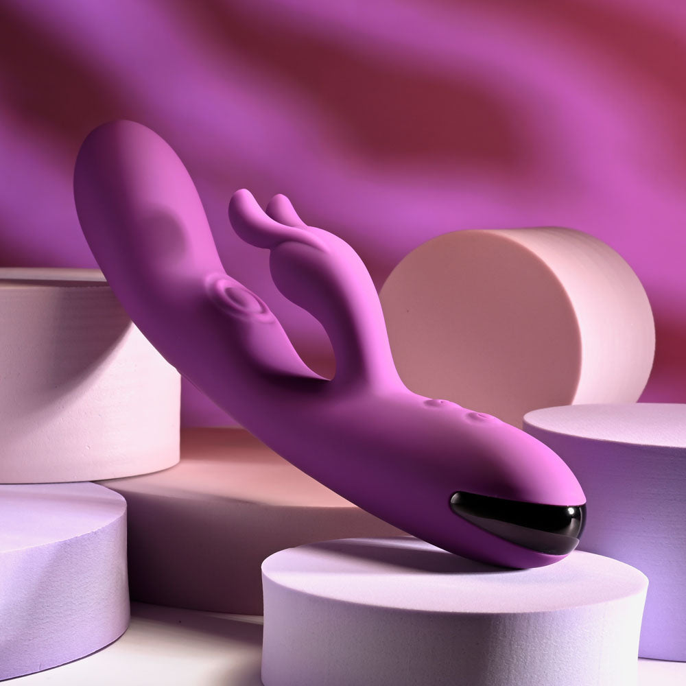 Playboy Pleasure BUSY BUNNY USB Rechargeable Rabbit Vibrator With Tapping Shaft Playboy Pleasure