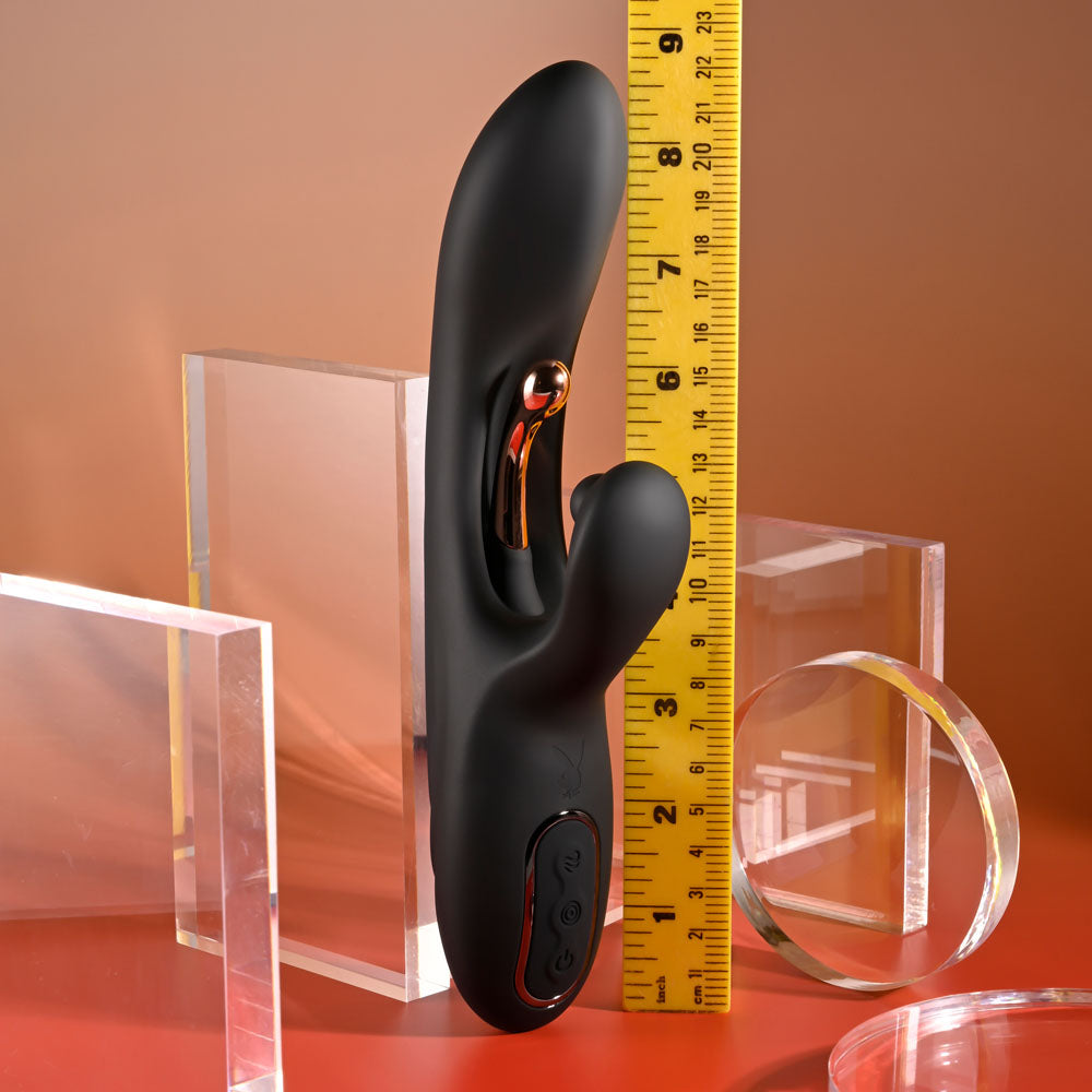 Playboy Pleasure AUREUS USB Rechargeable Rabbit Vibrator with Internal Flicker Playboy Pleasure