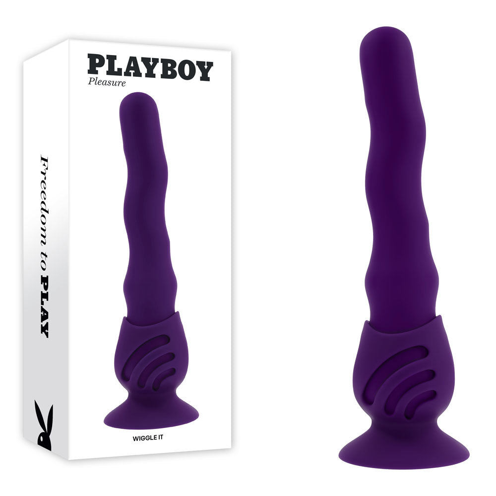 Playboy Pleasure WIGGLE IT USB Rechargeable Wiggling Vibrator Purple 23.9cm Playboy Pleasure Main image