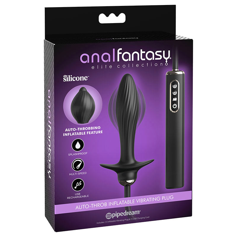 Pipedream Anal Fantasy Elite Auto Throb Inflatable Vibrating USB Rechargeable Inflatating Butt Plug Pipedream Main image