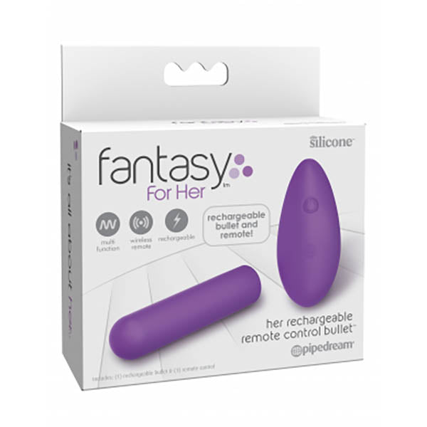 Pipedream Fantasy For Her USB Rechargeable Bullet Vibrator With Wireless Remote Purple Pipedream Main image