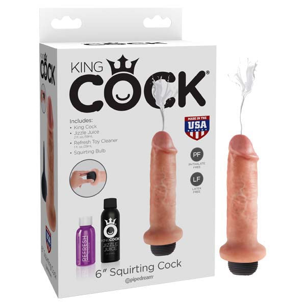 King Cock Squirting Cock Dong 6 Inch Flesh Pipedream