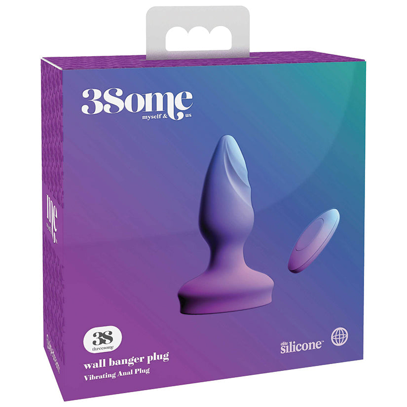 Pipedream 3Some Wall Banger Remote Controlled Vibrating Butt Plug Purple Main image