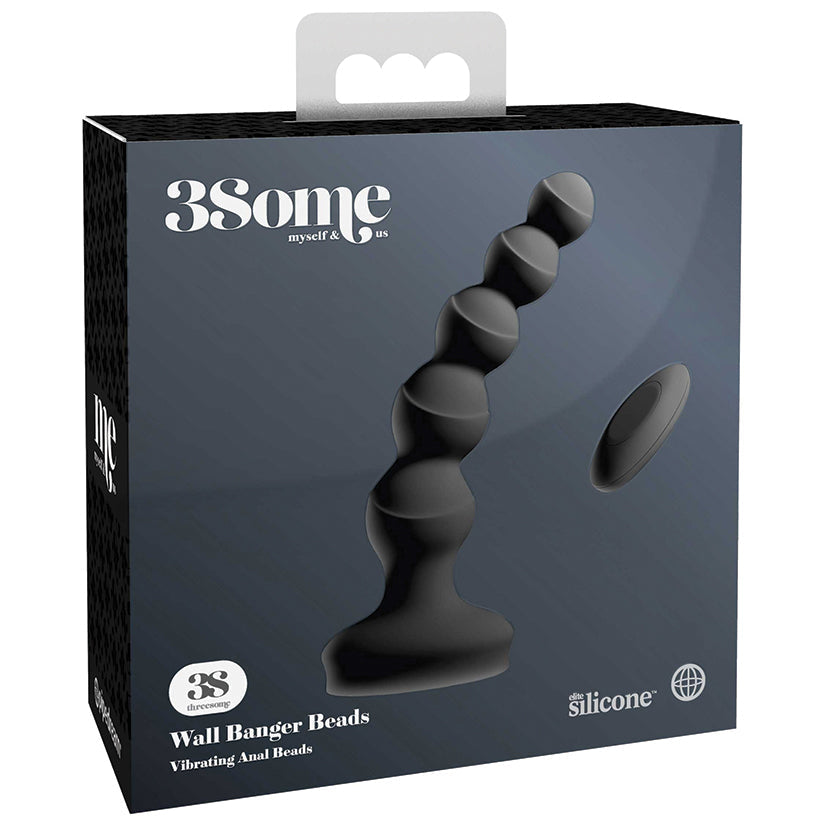Pipedream 3Some Wall Banger Remote Controlled Vibrating Anal Beads Black Main image