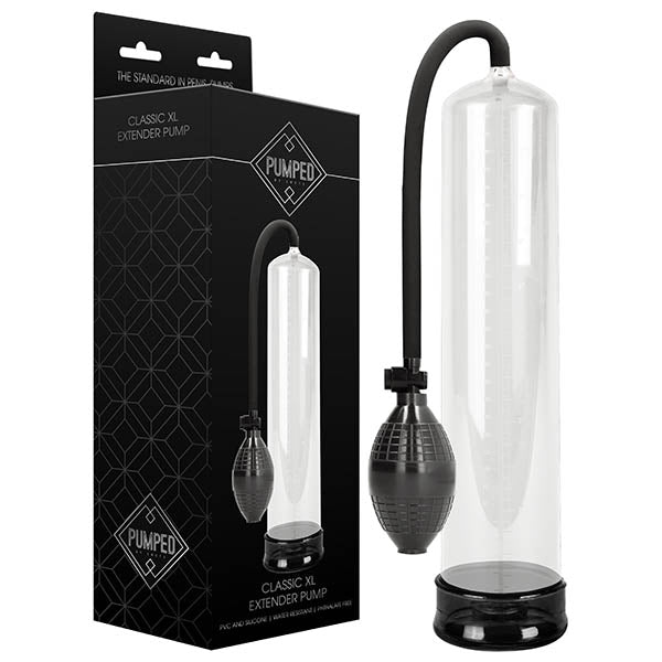Shots Toys Pumped Classic Large Sized Penis Extender Pump XL Clear Shots Toys