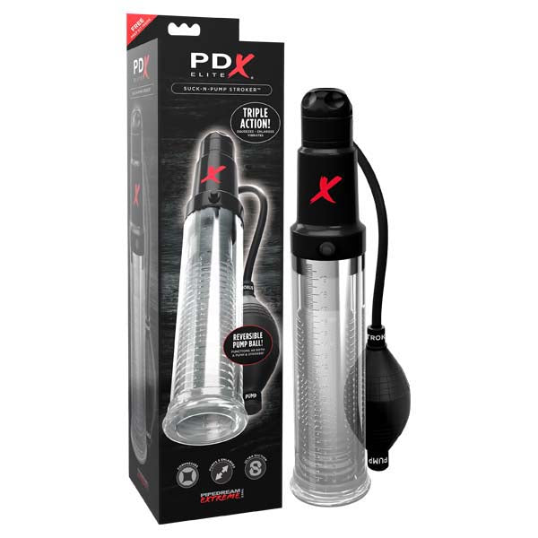 Pipedream Extreme Toyz Elite Suck N Pump Vibrating Penis Pump & Sucker Stroker Pipedream Main image