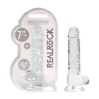 Shots Toys REALROCK Realistic Dildo With Balls Dong 7 Inch Clear