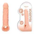 Shots Toys REALROCK Realistic Penis Extender With Rings Penis Extension Sleeve 8 Inch Shots Toys