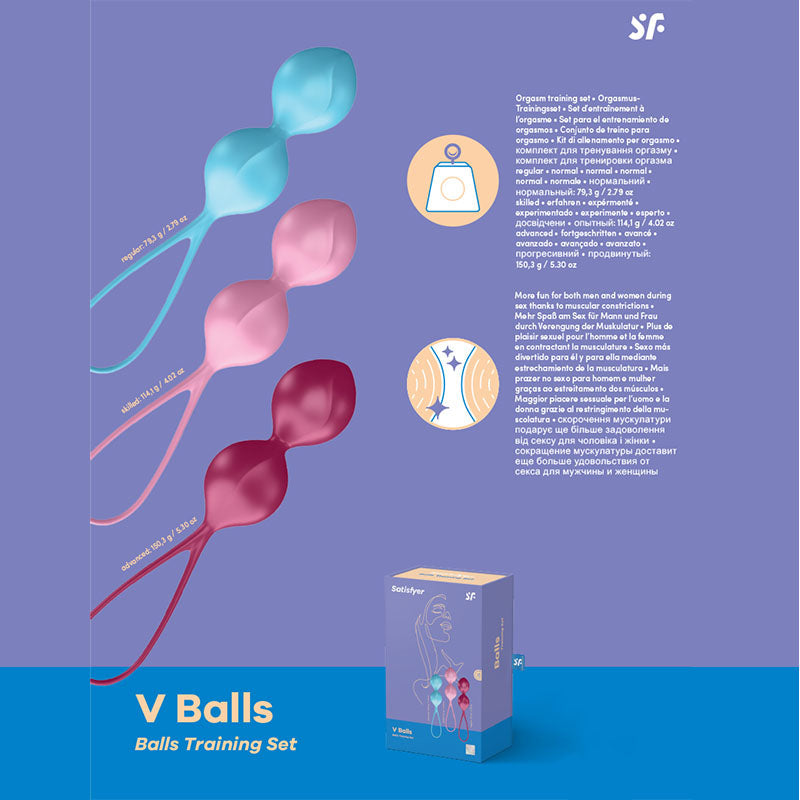 Satisfyer V Balls Weighted Kegel Balls Set Of 3 Satisfyer