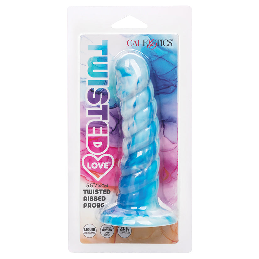 Cal Exotics Twisted Love Twisted Ribbed Probe Harness Compatible Dildo With Suction Cup Base Main image