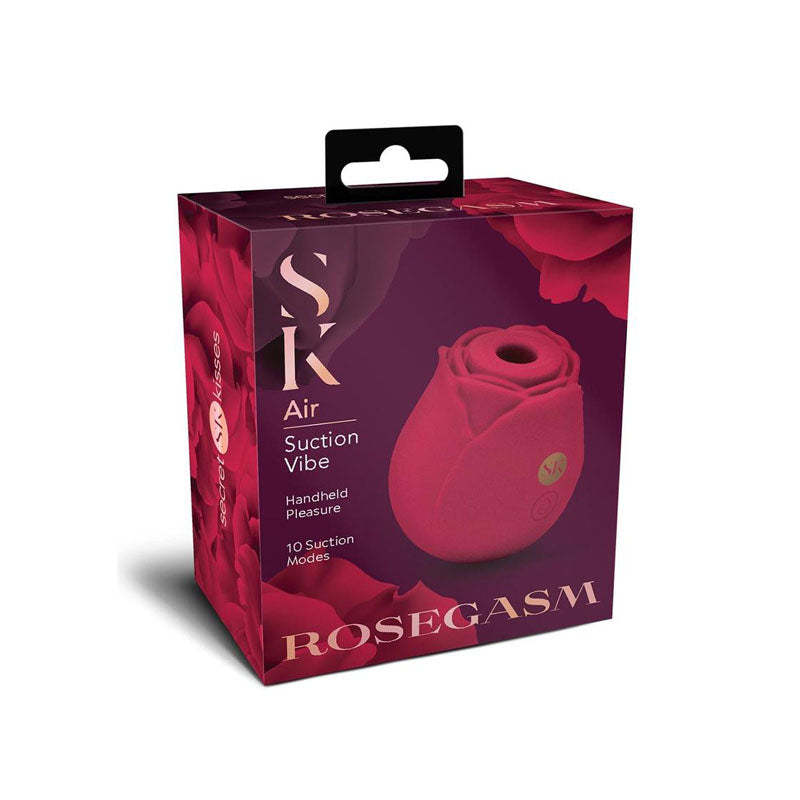 Secret Kisses ROSEGASM AIR Rose Red USB Rechargeable Air Pulsation Stimulator Secret Kisses