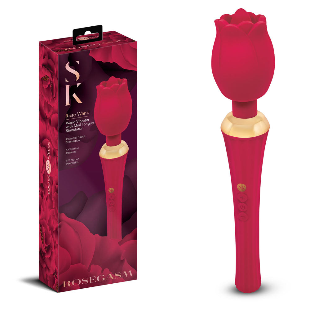 Secret Kisses Rosegasm Rose Wand USB Rechargeable Massager Wand Secret Kisses Main image