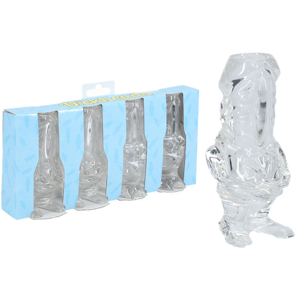 Shots Toys S LINE The Dickheads Couples Tall Shot Glasses Novelty 44 ml Shot Glasses 4 Pack Shots Toys