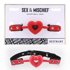 Sportsheets Sex & Mischief Amor Ball Gag Mouth Restraint Red / Black