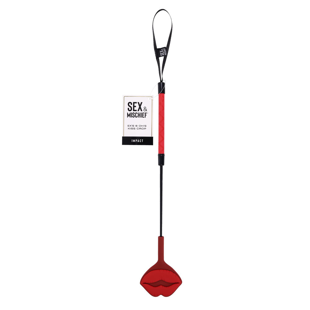 Sportsheets S&M Exs & Ohs Kiss Crop Silicone Tipped Crop Whip Sportsheets