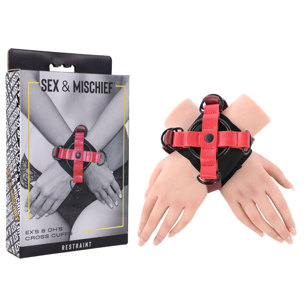 Sportsheets S&M Exs & Ohs Cross Cuffs Restraints Sportsheets