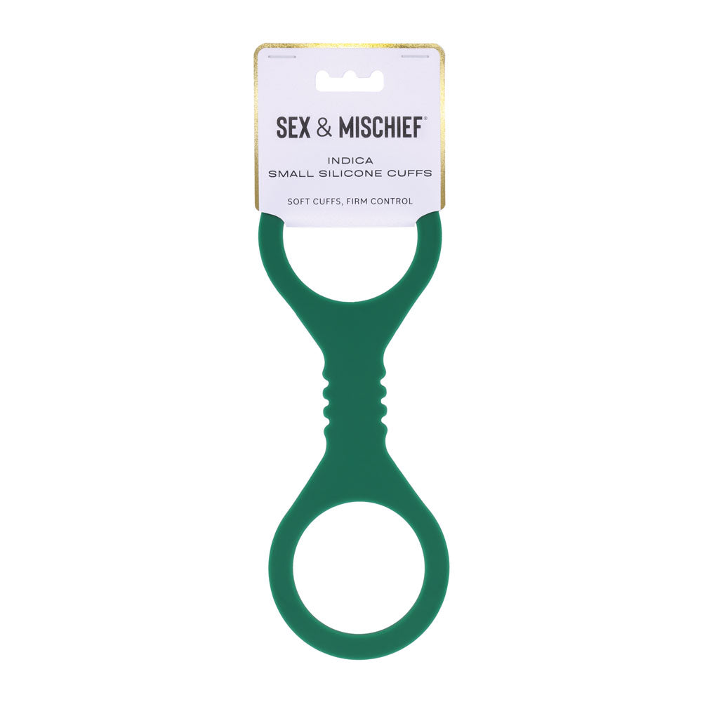 Sportsheets Sex & Mischief Indica Silicone Cuffs Restraints Green Sportsheets